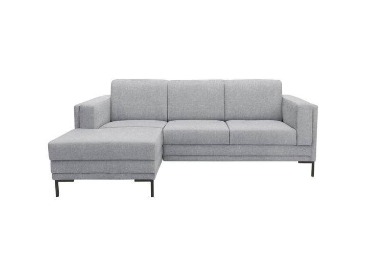 LOOKS by W.Joop ECKSOFA Looks VII, Silber, Uni, 4-Sitzer, Füllung: Schaumstoff, L-Form, Ottomane links, 214x146 cm, FSC MIX, Made in EU, von JOOP!