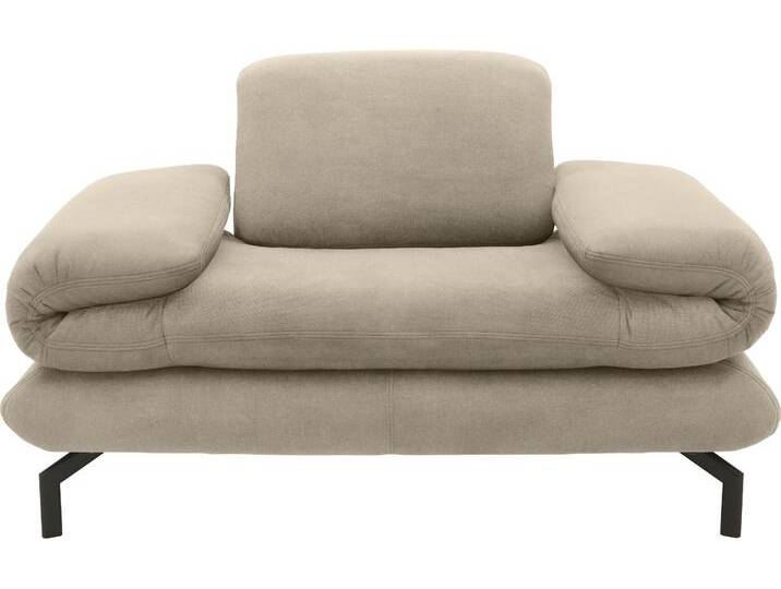 Sessel LOOKS XIII Loungesessel , beige, B:139cm H:83cm T:98cm, 100% Polyester, LOOKS BY WOLFGANG JOOP, Sessel, Wahlweise mit Arm- und Kopfteilverstellung von JOOP!