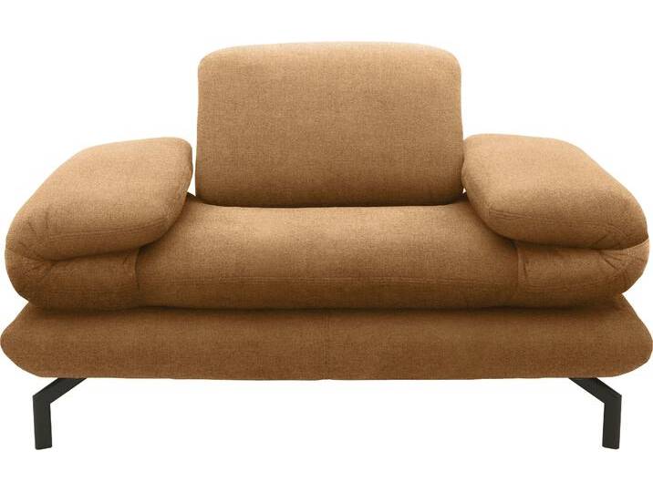 Sessel LOOKS XIII Loungesessel , braun (messing), B:139cm H:83cm T:98cm, 100% Polyester, LOOKS BY WOLFGANG JOOP, Sessel, Wahlweise mit Arm- und Kopfteilverstellung von JOOP!