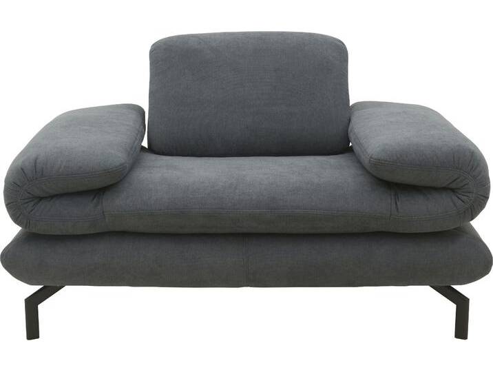 Sessel LOOKS XIII Loungesessel , grau (dunkelgrau), B:139cm H:83cm T:98cm, 92% Polyester, 8% Nylon, LOOKS BY WOLFGANG JOOP, Sessel, Wahlweise mit Arm- und Kopfteilverstellung von JOOP!