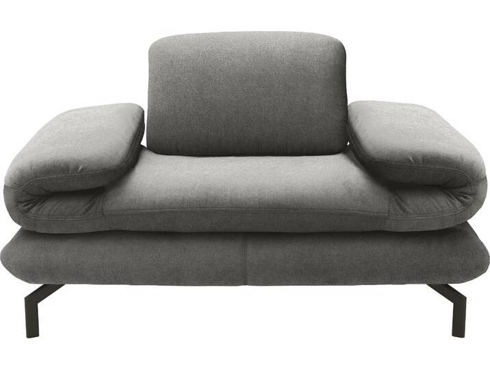 Sessel LOOKS XIII Loungesessel , grau (salz, pfeffer), B:139cm H:83cm T:98cm, 100% Polyester, LOOKS BY WOLFGANG JOOP, Sessel, Wahlweise mit Arm- und Kopfteilverstellung von JOOP!