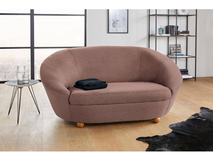 Sofa LooksIV , rot (rot, grau), B:178cm H:82cm T:114cm, LOOKS BY WOLFGANG JOOP, Sofas, Rundsofa, in vielen frischen Farben wählbar von JOOP!