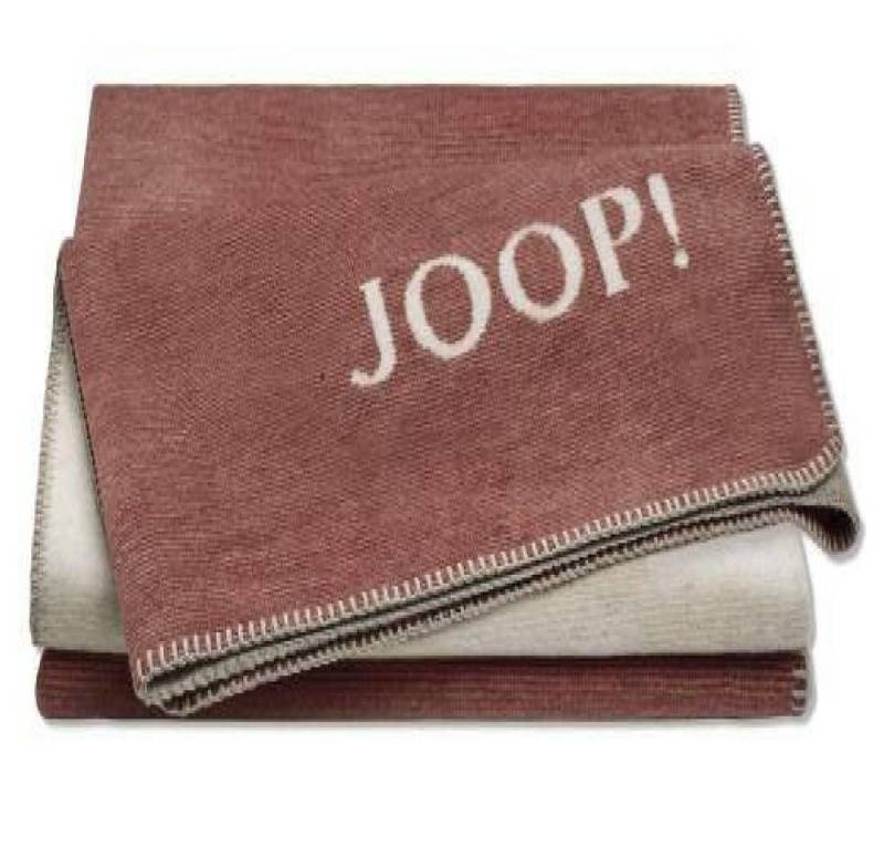 Wohndecke Melange Doubleface Orange - Natur 150 x 200 cm, JOOP!, Made in Germany von JOOP!