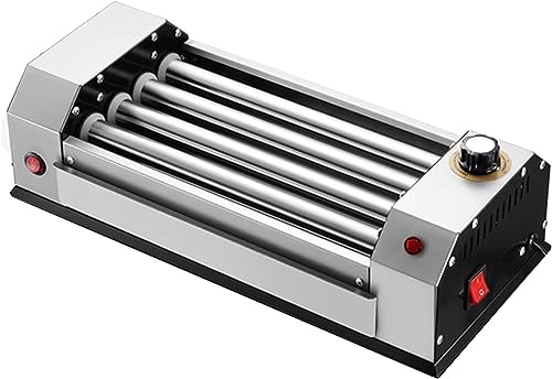 Automatisch drehbarer Wurstgrill, Hot-Dog-Frühstücksmaschine, ausgestattet mit Edelstahl-Heizwalze, geeignet für Küchenfrühstück (Schwarz) von JOOSZORN