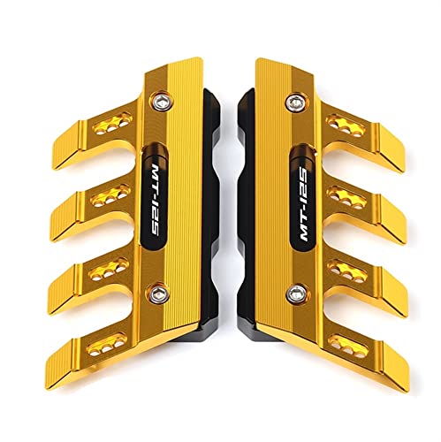 JOOTEN Für Yamaha MT125 MT-125 Motorrad Sturz Seitenschutz Gabelschutz Kotflügel Schutzblock Seitenschutz CNC Aluminium (Farbe : Gold) von JOOTEN