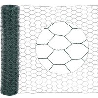 Jopassy - Drahtzaun Sechskantgeflecht, 0,5x10m, Maschenweite: 27 mm, Hasendraht, Drahtgeflecht, Grün Jopassy - Drahtzaun Sechskantgeflecht, 0,5x10m, Maschenweite: 27 mm, Hasendraht, Drahtgeflecht, Grün von JOPASSY