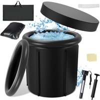 Swanew Eisbad Ø80cm Erholungsbadewanne Außenbereich, Tragbare Badewanne für Erwachsene, Großes faltbare Eisbaden Tonne, Eistonne, Kaltwassertherapie von JOPASSY