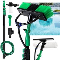 Swanew 3.6 Waschbürsten Teleskopstiel mit Wasseranschluss, Teleskopstange Fensterreinigung von JOPASSY