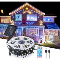 Swanew 80M 800 led Solar Lichterkette IP44 8 Modi Innen Außen WeihnachtenParty Garten Hochzeit Wasserdicht Beleuchtung Deko Kaltweiß von JOPASSY