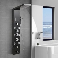 Duschpaneel für Badezimmer Hydromassagen Duschsystem Regendusche Multifunktionales Duschpaneel 6 große Massagedüsen Duschsäule, Schwarz - Jopassy Duschpaneel für Badezimmer Hydromassagen Duschsystem Regendusche Multifunktionales Duschpaneel 6 große Massagedüsen Duschsäule, Schwarz - Jopassy von JOPASSY