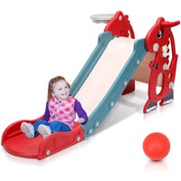 Swanew Kinderrutsche 4 in 1 Rutsche Gartenrutsche für 1-6 Jahre Mini Kinderspielzeug von JOPASSY