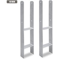 Jopassy - swanew Pfostenanker H-Pfostenträger H-Anker 600 mm Länge Pfostenschuh für Carport 101MM 2 Stück Jopassy - swanew Pfostenanker H-Pfostenträger H-Anker 600 mm Länge Pfostenschuh für Carport 101MM 2 Stück von JOPASSY