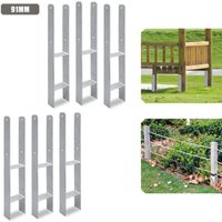 Jopassy - swanew Pfostenanker H-Pfostenträger H-Anker 600 mm Länge Pfostenschuh für Carport 91MM 6 Stück Jopassy - swanew Pfostenanker H-Pfostenträger H-Anker 600 mm Länge Pfostenschuh für Carport 91MM 6 Stück von JOPASSY