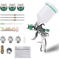 Jopassy - Professionelles Hochdruck-Luftspritzpistolen-Set, HVLP-Pneumatik-Lackierpistole mit Schwerkraftzufuhr, 600 cc, 1,4 mm/1,7 mm/2,0 mm, 3 Jopassy - Professionelles Hochdruck-Luftspritzpistolen-Set, HVLP-Pneumatik-Lackierpistole mit Schwerkraftzufuhr, 600 cc, 1,4 mm/1,7 mm/2,0 mm, 3 von JOPASSY
