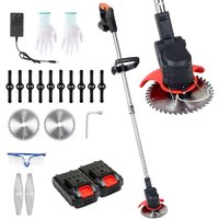 Rasentrimmer Elektro Freischneider 18 krpm mit 2er 21V 1500ma Ladegerät Akku - Jopassy von JOPASSY