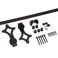 Jopassy - swanew Schiebetürbeschlag Zimmertür Türbeschlag Big Wheel Scheunentor Belastung 150kg Laufschienen Schiebetürsystem Set 183 cm Diamant von JOPASSY