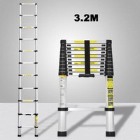 Jopassy Teleskopleiter Alu 3.2m Stehleiter Mehrzweckleiter Alu Anlegeleiter Multifunktionsleiter Ausziehleiter von JOPASSY