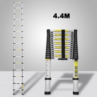 Jopassy Teleskopleiter Alu 4.4m Stehleiter Mehrzweckleiter Alu Anlegeleiter Multifunktionsleiter Ausziehleiter von JOPASSY