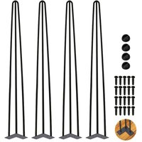 Jopassy Tischbeine 4er Set Hairpin Leg Haarnadelbeine Tischgestell Tisch Tischkufen Legs Esstisch Harpins Tischbein 3 Streben Schwarz - 61 cm Jopassy Tischbeine 4er Set Hairpin Leg Haarnadelbeine Tischgestell Tisch Tischkufen Legs Esstisch Harpins Tischbein 3 Streben Schwarz - 61 cm von JOPASSY