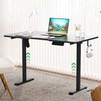 Jopassy - swanew Höhenverstellbarer Schreibtisch Elektrisch 120x60cm Sitz- & Stehtisch mit 4 Memorytastaturen und Anti-Kollisionssystem, von JOPASSY