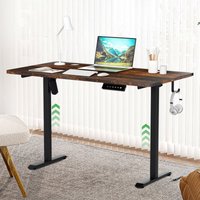 Jopassy - swanew Höhenverstellbarer Schreibtisch Elektrisch 120x60cm Sitz- & Stehtisch mit 4 Memorytastaturen und Anti-Kollisionssystem, von JOPASSY