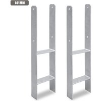 Jopassy - swanew Pfostenanker H-Pfostenträger H-Anker 600 mm Länge Pfostenschuh für Carport 141MM 2 Stück Jopassy - swanew Pfostenanker H-Pfostenträger H-Anker 600 mm Länge Pfostenschuh für Carport 141MM 2 Stück von JOPASSY