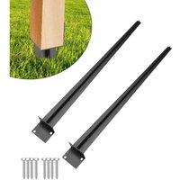 Jopassy - Pfostenträger 70cm 2X Einschlaghülse Bodenhülse Einschlaghülsen Erdanker Bodenanker von JOPASSY