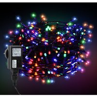 SWANEW 10M 100 LED Lichterkette für Weihnachtsbaum, bunte dunkelgrün Kupferdraht mit 8 Programmen LEDs für innen und außen IP44 von JOPASSY