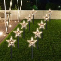 SWANEW 10x Gartenstecker Stern 23cm warmweiß 6/18h Timer 1,6m Leuchtstäbe,LED Gartenleuchten Stern Lichter Weihnachtsdekoration Außen Garten SWANEW 10x Gartenstecker Stern 23cm warmweiß 6/18h Timer 1,6m Leuchtstäbe,LED Gartenleuchten Stern Lichter Weihnachtsdekoration Außen Garten von JOPASSY