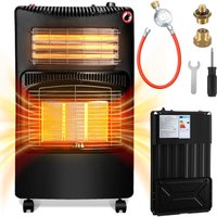 SWANEW Gasheizung Klappbar Innenbereich New Slim German 42x36x73 cm 4200W 4 Lenkrollen Strahlende Keramiken 3 Heizstufen - Gas/elektrisch duale SWANEW Gasheizung Klappbar Innenbereich New Slim German 42x36x73 cm 4200W 4 Lenkrollen Strahlende Keramiken 3 Heizstufen - Gas/elektrisch duale von JOPASSY