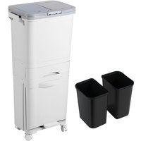 SWANEW Mülleimer Küche, 42L Mülltrennsystem 3 Fächer Küchenmülleimer Weiß SWANEW Mülleimer Küche, 42L Mülltrennsystem 3 Fächer Küchenmülleimer Weiß von JOPASSY