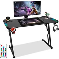Swanew Gaming Tisch 140x60cm Gamingtisch Schwarz Schreibtisch Kohlefaserplatte Gamer Computertisch Ergonomischer pc Tisch mitLED Swanew Gaming Tisch 140x60cm Gamingtisch Schwarz Schreibtisch Kohlefaserplatte Gamer Computertisch Ergonomischer pc Tisch mitLED von JOPASSY