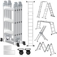 Swanew Klappleiter Mehrzweckleiter Ausziehleiter 4x3 Stufen bis 150kg Aluminnum Swanew Klappleiter Mehrzweckleiter Ausziehleiter 4x3 Stufen bis 150kg Aluminnum von JOPASSY
