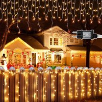 Swanew LED-Lichterkette Eisregen LED-Lichtervorhang für Außen Innen Lichterkettenvorhang mit 8 Modi IP44 Wasserfest Weihnachtsdeko aussen Party von JOPASSY
