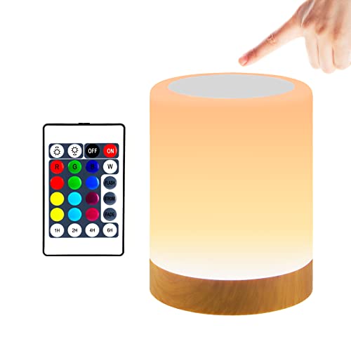 JOPHEK LED Nachttischlampe, Berührungssensitives Nachtlicht, 13 Farben 3 Verschiedene Modi Atmosphäre Tischlampe mit Timing Funktion für Schlafzimmer Wohnzimmer und Kinderzimmer JOPHEK LED Nachttischlampe, Berührungssensitives Nachtlicht, 13 Farben 3 Verschiedene Modi Atmosphäre Tischlampe mit Timing Funktion für Schlafzimmer Wohnzimmer und Kinderzimmer von JOPHEK