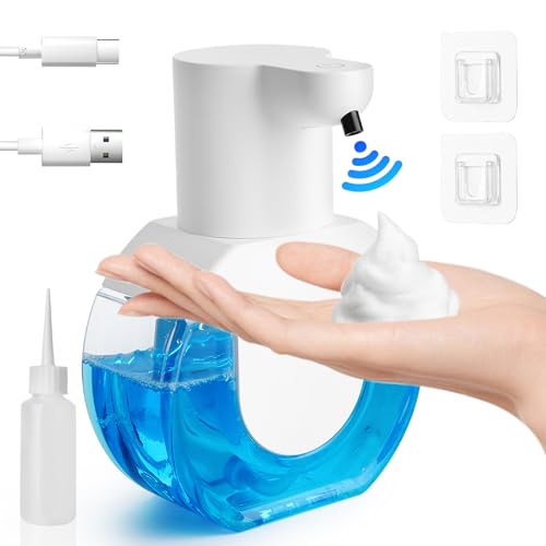 JOPHEK Seifenspender Automatisch, 430ML No Touch Schaumseifenspender Sensor, IPX5 Wasserdicht & 4 Stufig Verstellbarer Soap Dispenser mit USB Wiederaufladbar, Schaumseifenspender für Toilette, Küche JOPHEK Seifenspender Automatisch, 430ML No Touch Schaumseifenspender Sensor, IPX5 Wasserdicht & 4 Stufig Verstellbarer Soap Dispenser mit USB Wiederaufladbar, Schaumseifenspender für Toilette, Küche von JOPHEK