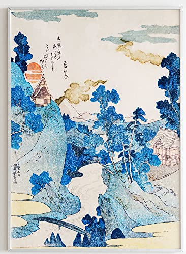 JOPRICO Abendstimmung des Berges Fuji von Utagawa Kuniyoshi - Japan Poster - Asia Dekoration - Vintage Japan Kunstdruck Größe 40x50 cm | 16x20 inch von JOPRICO