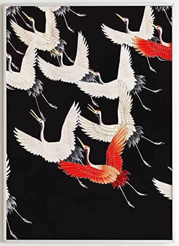 JOPRICO Fliegende Kraniche 1910 - Japan Poster - Asia Dekoration - Vintage Japan Kunstdruck Größe 50x70 cm | 20x28 inch von JOPRICO
