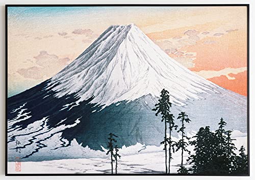JOPRICO Fuji bei Sonnenuntergang 1929–1932 Hiroaki Takahashi - Japan Poster - Asia Dekoration - Vintage Japan Kunstdruck Größe 40x50 cm | 16x20 inch von JOPRICO