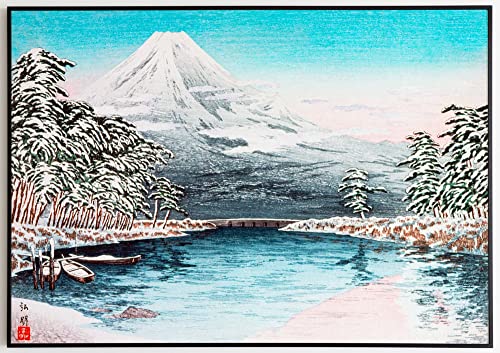 JOPRICO Fuji von Tagonoura - Schnee Szene (1932) von Hiroaki Takahashi - Japan Poster - Asia Dekoration - Vintage Japan Kunstdruck Größe 50x70 cm | 20x28 inch von JOPRICO