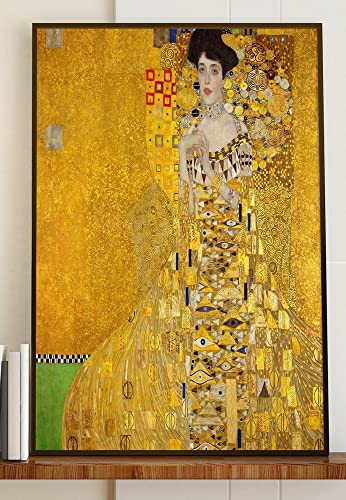 JOPRICO Gustav Klimt Poster Kunstdruck– Portrait der Adele Bloch-Bauer (1907) - Art Nouveau Poster – Kunstdruck in Galeriestandard – berühmte Gemälde Poster – berühmte Bilder Größe 21x30cm (A4) von JOPRICO