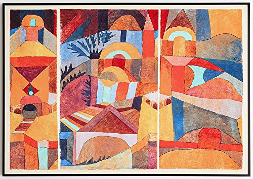 JOPRICO Paul Klee Poster Kunstdruck - Temple Gardens (1920) - berühmte Gemälde Impressionismus Kubismus Größe 50x70 cm | 20x28 inch von JOPRICO