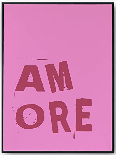 JOPRICO Poster Amore - Sprüche Poster - Liebe Poster auf italienisch - pink Größe 30x40 cm von JOPRICO