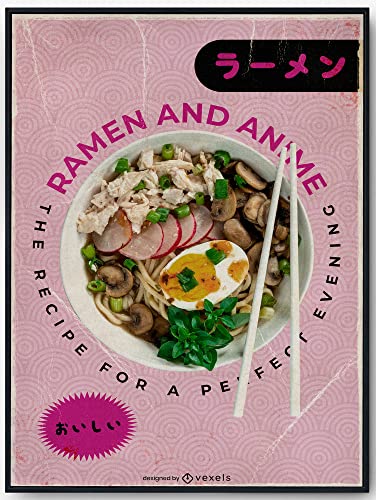 JOPRICO Ramen and Anime - The Recipe for a Perfect Evening Größe 40x60 cm |16x24 inch von JOPRICO