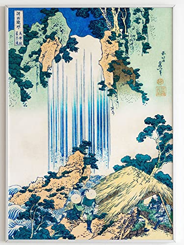 JOPRICO Yoro Wasserfall in der Mino Provinz - Katsushika Hokusai (1760-1849) - Japan Poster - Asia Dekoration - Vintage Japan Kunstdruck Größe 50x70 cm | 20x28 inch von JOPRICO
