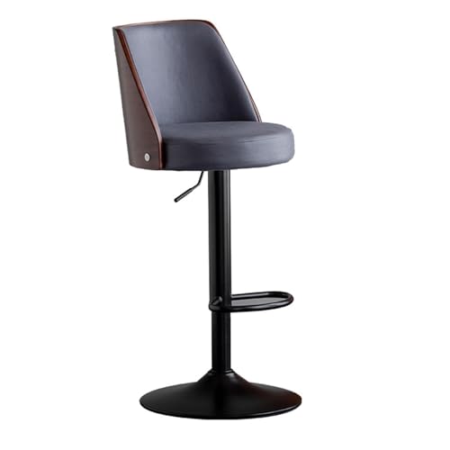 JOPUYRNMA Barhocker aus Tech-Stoff, höhenverstellbarer Drehhocker, gepolsterter moderner Barhockerstuhl for Küche, Hausbar, Esszimmer(Gray,62-82cm) von JOPUYRNMA