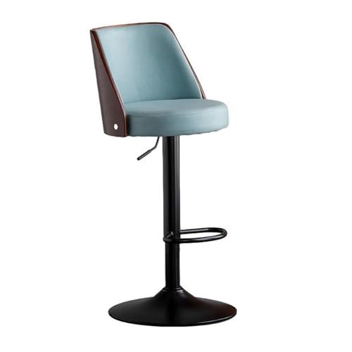 JOPUYRNMA Barhocker aus Tech-Stoff, höhenverstellbarer Drehhocker, gepolsterter moderner Barhockerstuhl for Küche, Hausbar, Esszimmer(Green,55-70cm) von JOPUYRNMA