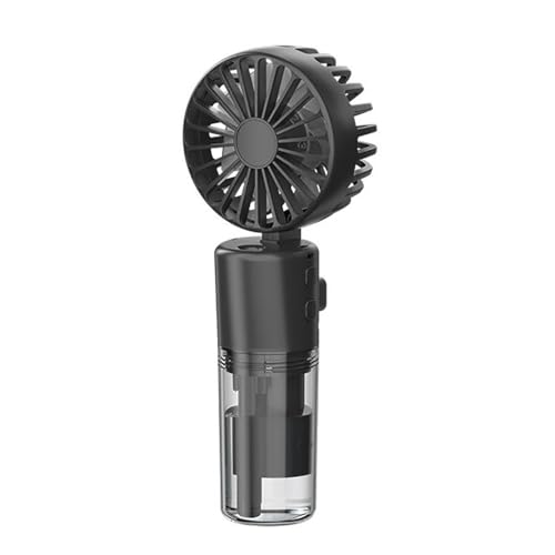 Mini-Handventilator, kleiner elektrischer tragbarer Ventilator mit 4 Geschwindigkeitsstufen, 800 mAh Akku, USB-wiederaufladbarer Handventilator mit Kühlnebelspray, für Zuhause, Büro, Schlafzimmer von JOPWUE
