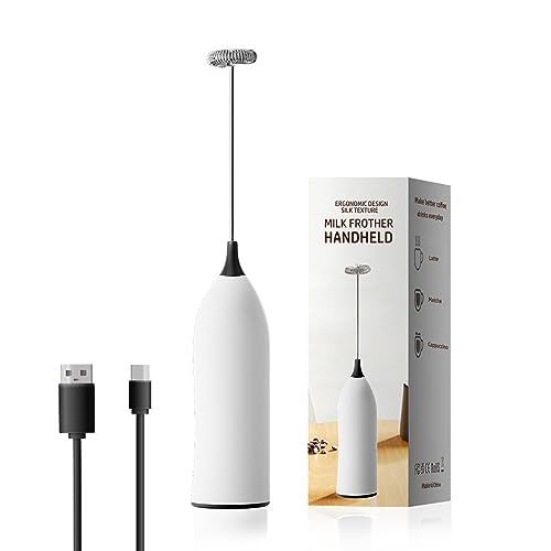 Handaufschäumer für Kaffee, wiederaufladbar, Handaufschäumer, verstellbarer Handmilchaufschäumer für Cappuccino, heiße Schokolade, Smoothies, Eiermischung Handaufschäumer für Kaffee, wiederaufladbar, Handaufschäumer, verstellbarer Handmilchaufschäumer für Cappuccino, heiße Schokolade, Smoothies, Eiermischung von JOQINEER