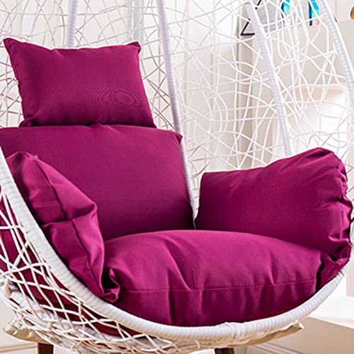 JORAsa Kissen für Egg Chair Swing, Outdoor-Hängesessel-Kissen, flauschig, wasserdicht, Ersatzbezug für Hängesessel-Kissen, Hängesessel-Kissen mit Kopfstütze und Armlehnen, lila von JORAsa